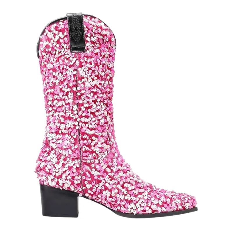 SHONA Cowgirl Boots Glitter – Soft lining | Style & Attitude - Yehaw