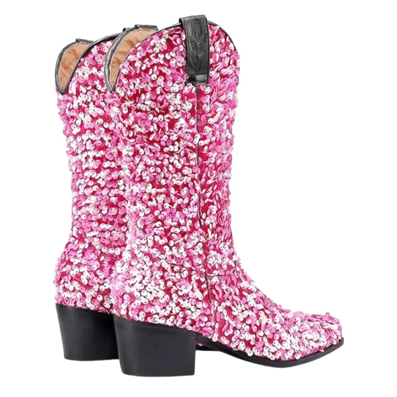 SHONA Cowgirl Boots Glitter – Soft lining | Style & Attitude - Yehaw