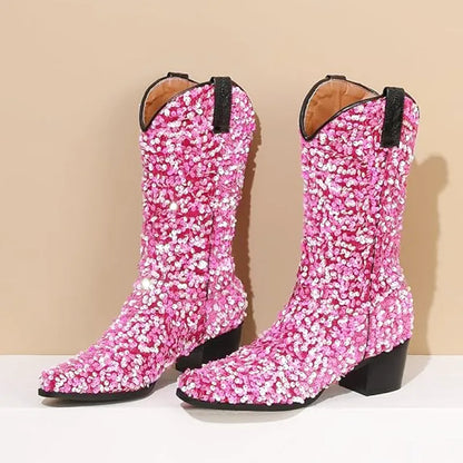 SHONA Cowgirl Boots Glitter – Soft lining | Style & Attitude - Yehaw