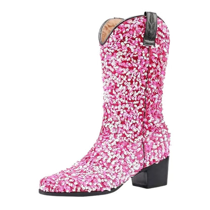 SHONA Cowgirl Boots Glitter – Soft lining | Style & Attitude - Yehaw