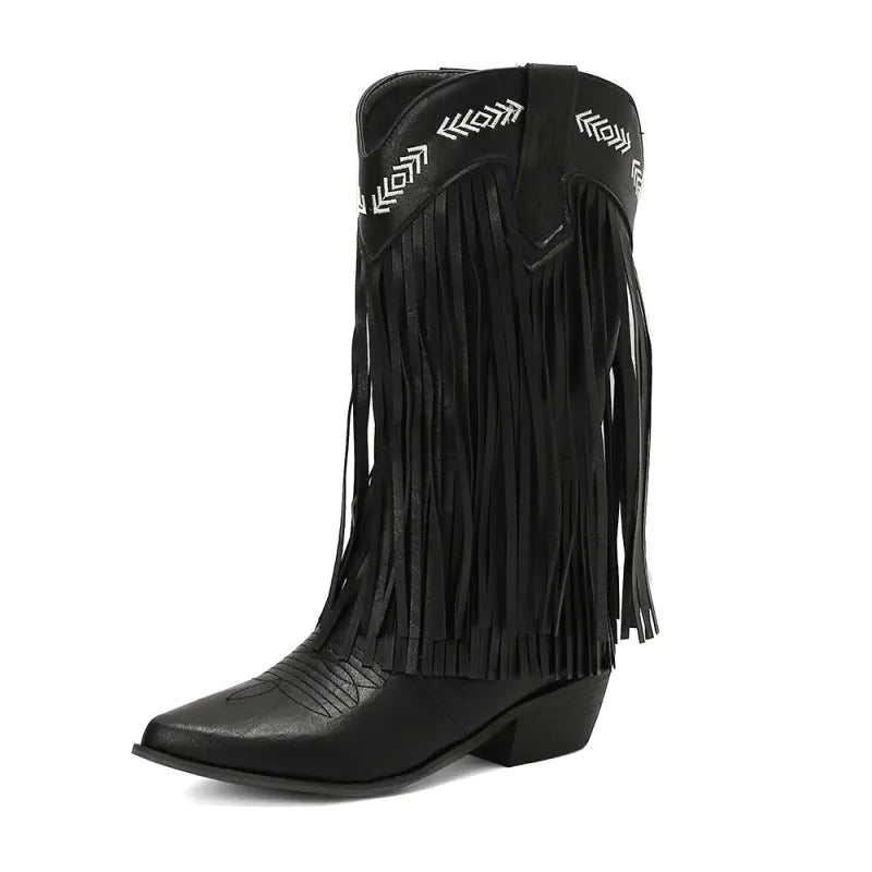 SKYE Cowgirl Boots Fringe - Soft lining | Elegance & Stability - Yehaw