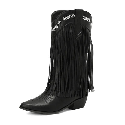 SKYE Cowgirl Boots Fringe - Soft lining | Elegance & Stability - Yehaw