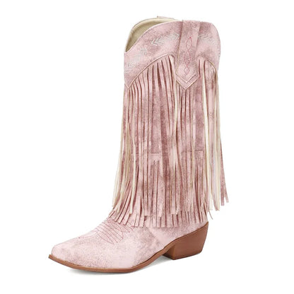SKYE Cowgirl Boots Fringe - Soft lining | Elegance & Stability - Yehaw