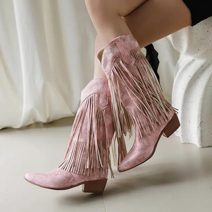 SKYE Cowgirl Boots Fringe - Soft lining | Elegance & Stability - Yehaw