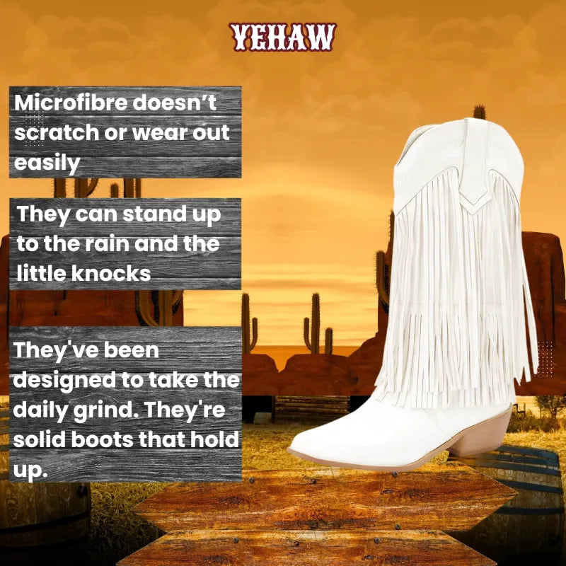 SKYE Cowgirl Boots Fringe - Yehaw