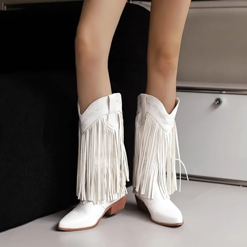 SKYE Cowgirl Boots Fringe - Soft lining | Elegance & Stability - Yehaw