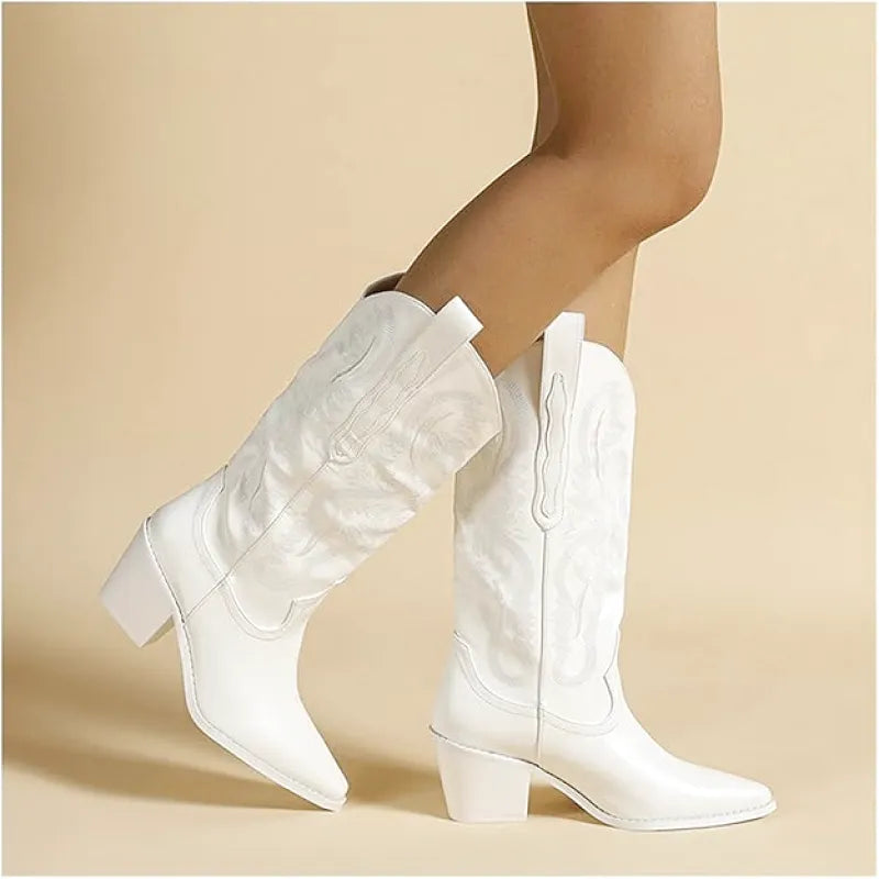 SKYLER Cowgirl Boots - Resistant PU leather | Elegance & Stability - Yehaw