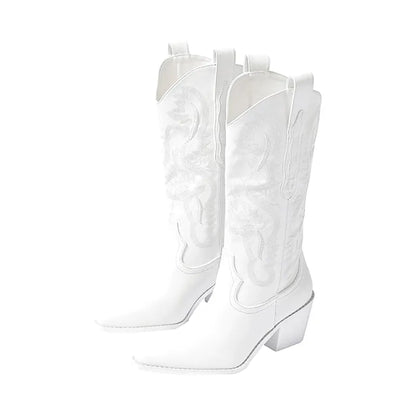 SKYLER Cowgirl Boots - Resistant PU leather | Elegance & Stability - Yehaw