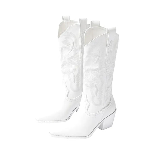 SKYLER Cowgirl Boots - Resistant PU leather | Elegance & Stability - Yehaw