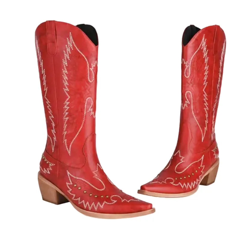 STAR Cowgirl Boots - Yehaw | Red - Yehaw