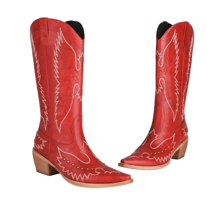 STAR Cowgirl Boots - Yehaw | Red - Yehaw