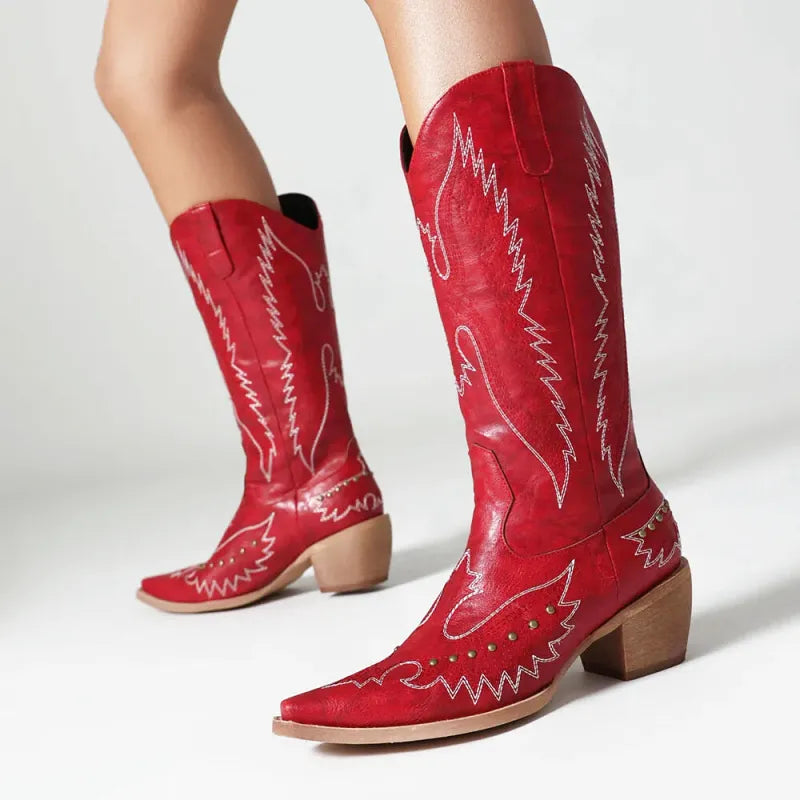 STAR Cowgirl Boots - Yehaw | Red - Yehaw