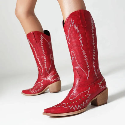 STAR Cowgirl Boots - Yehaw | Red - Yehaw