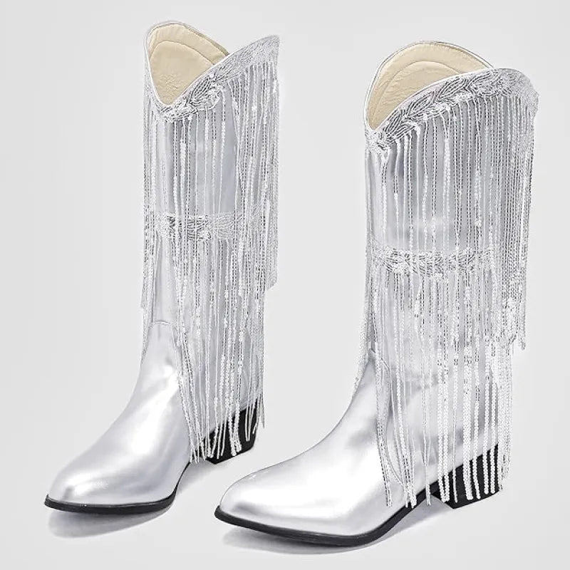 TAMMIE Cowgirl Boots Fringe - Cuban Heel | Top of the range comfort - Yehaw
