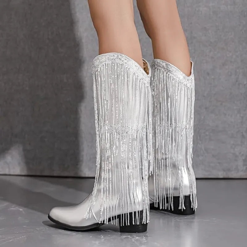 TAMMIE Cowgirl Boots Fringe - Cuban Heel | Top of the range comfort - Yehaw
