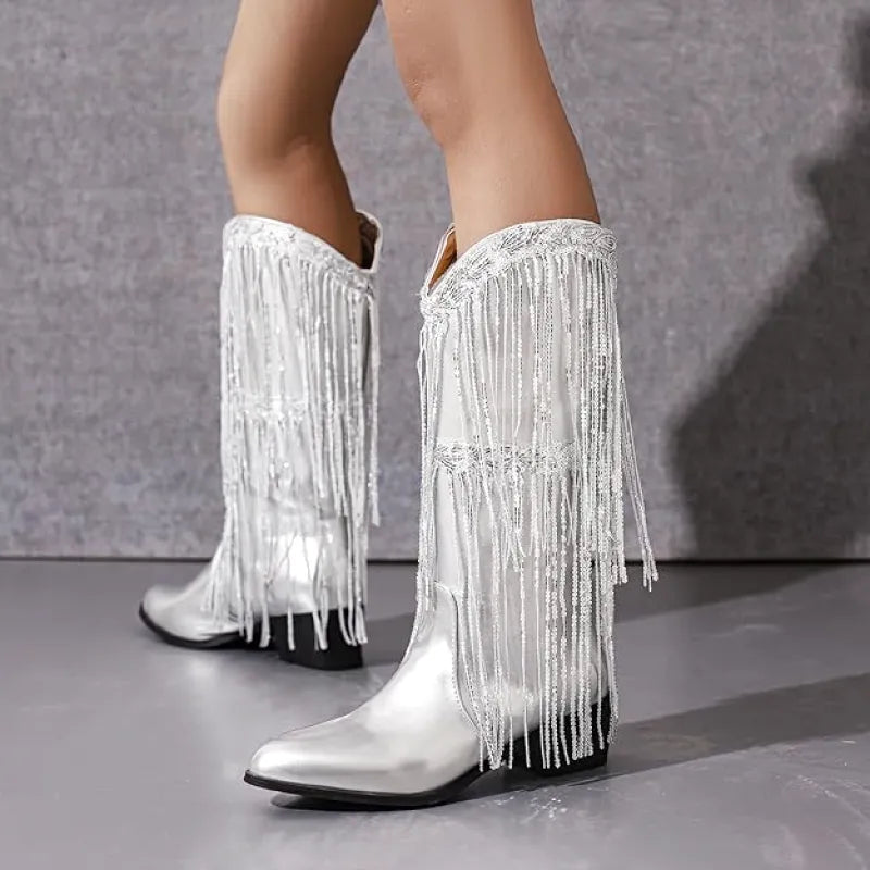 TAMMIE Cowgirl Boots Fringe - Cuban Heel | Top of the range comfort - Yehaw