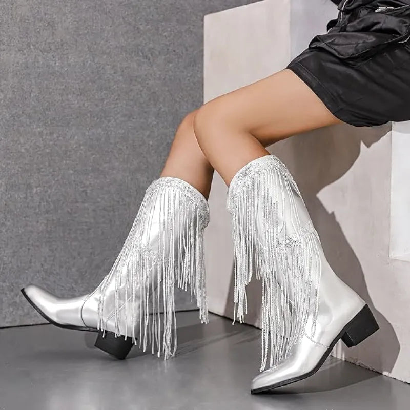 TAMMIE Cowgirl Boots Fringe - Cuban Heel | Top of the range comfort - Yehaw