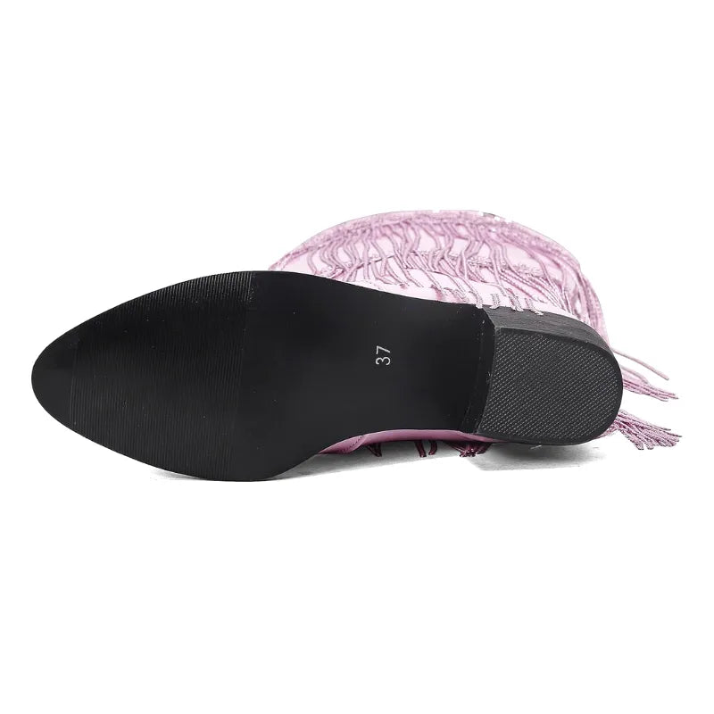 TAMMIE Cowgirl Boots Fringe - Cuban Heel | Top of the range comfort - Yehaw