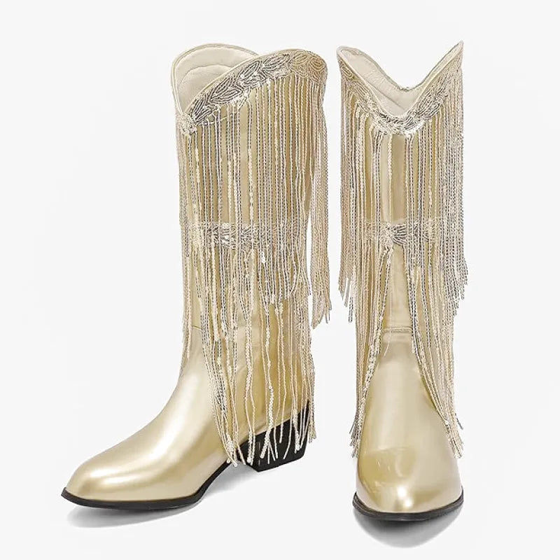 TAMMIE Cowgirl Boots Fringe - Cuban Heel | Top of the range comfort - Yehaw
