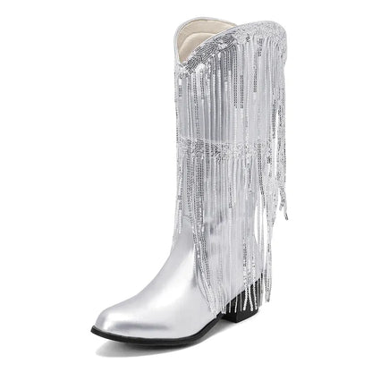 TAMMIE Cowgirl Boots Fringe - Clog Heel | Top of the range comfort - Yehaw