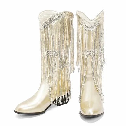TAMMIE Cowgirl Boots - Yehaw | Gold - Yehaw