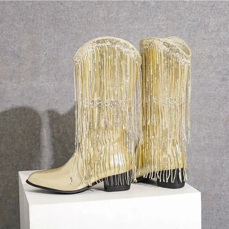 TAMMIE Cowgirl Boots - Yehaw | Gold - Yehaw