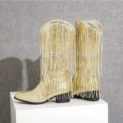 TAMMIE Cowgirl Boots - Yehaw | Gold - Yehaw