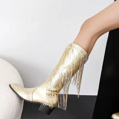 TAMMIE Cowgirl Boots - Yehaw | Gold - Yehaw
