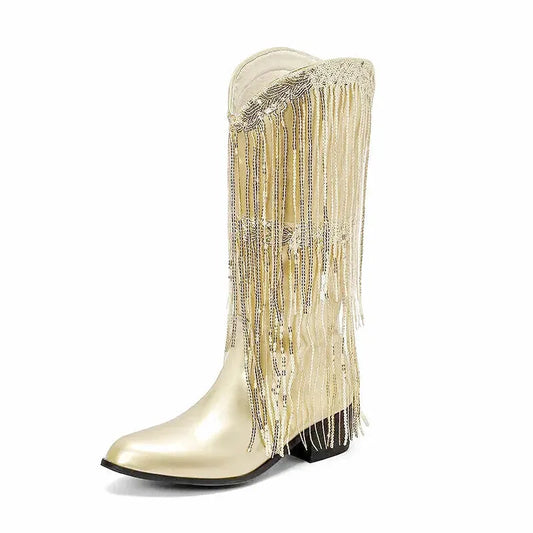 TAMMIE Cowgirl Boots - Yehaw | Gold - Yehaw 