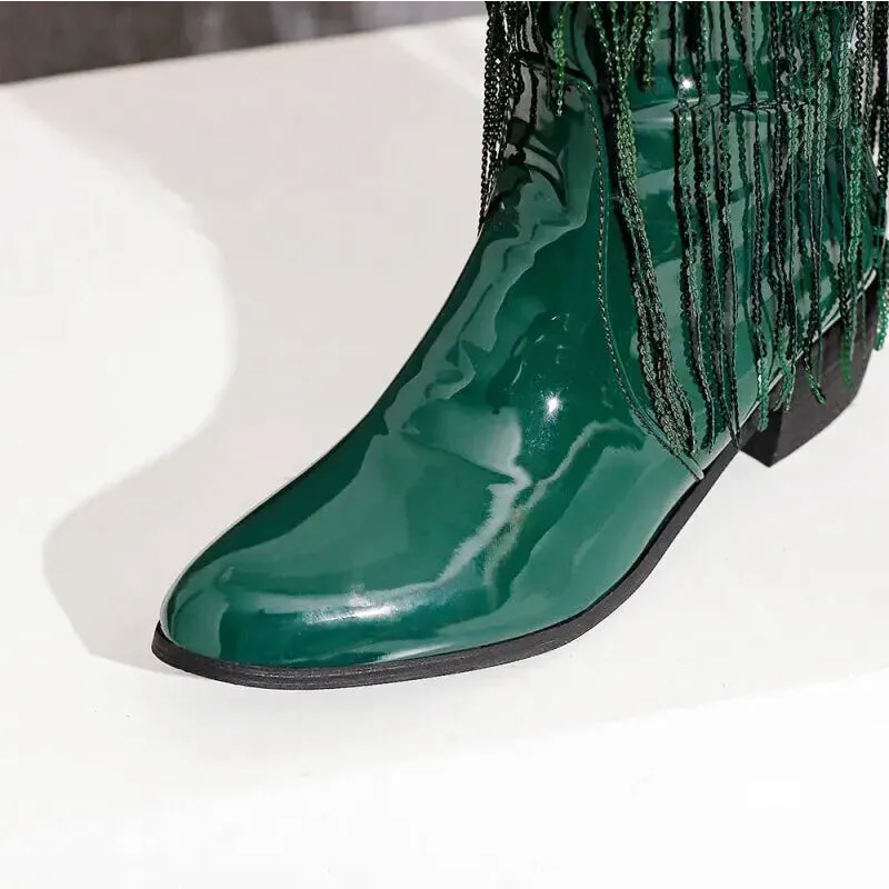 TAMMIE Cowgirl Boots - Yehaw | Green - Yehaw