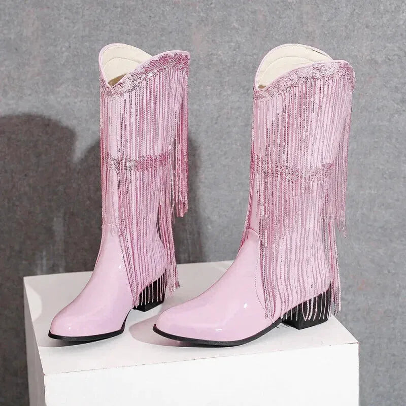 TAMMIE Cowgirl Boots - Yehaw | Pink - Yehaw
