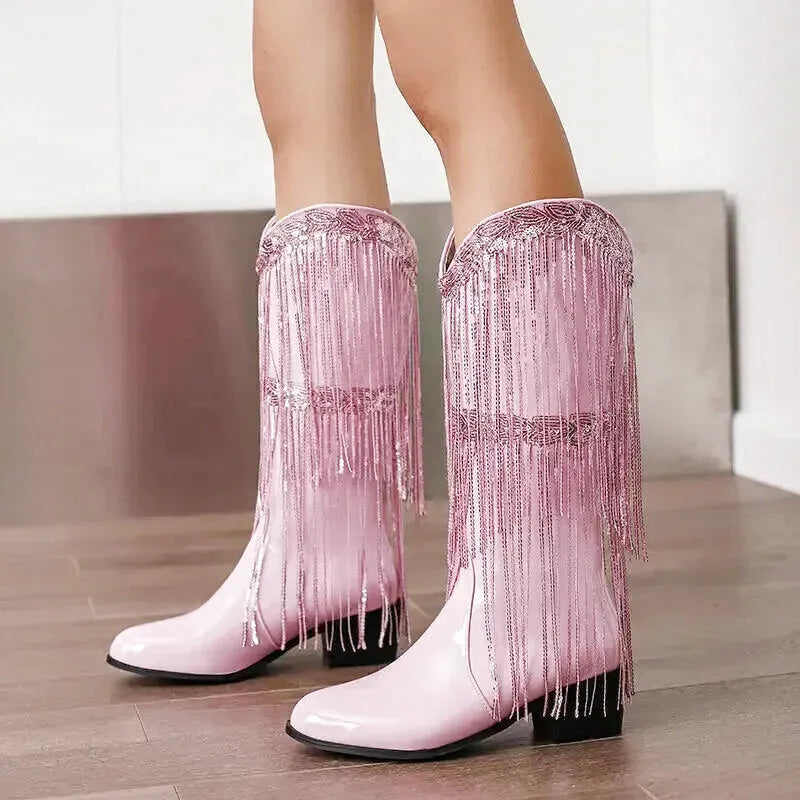 TAMMIE Cowgirl Boots - Yehaw | Pink - Yehaw