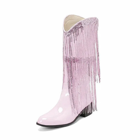 TAMMIE Cowgirl Boots - Yehaw | Pink - Yehaw