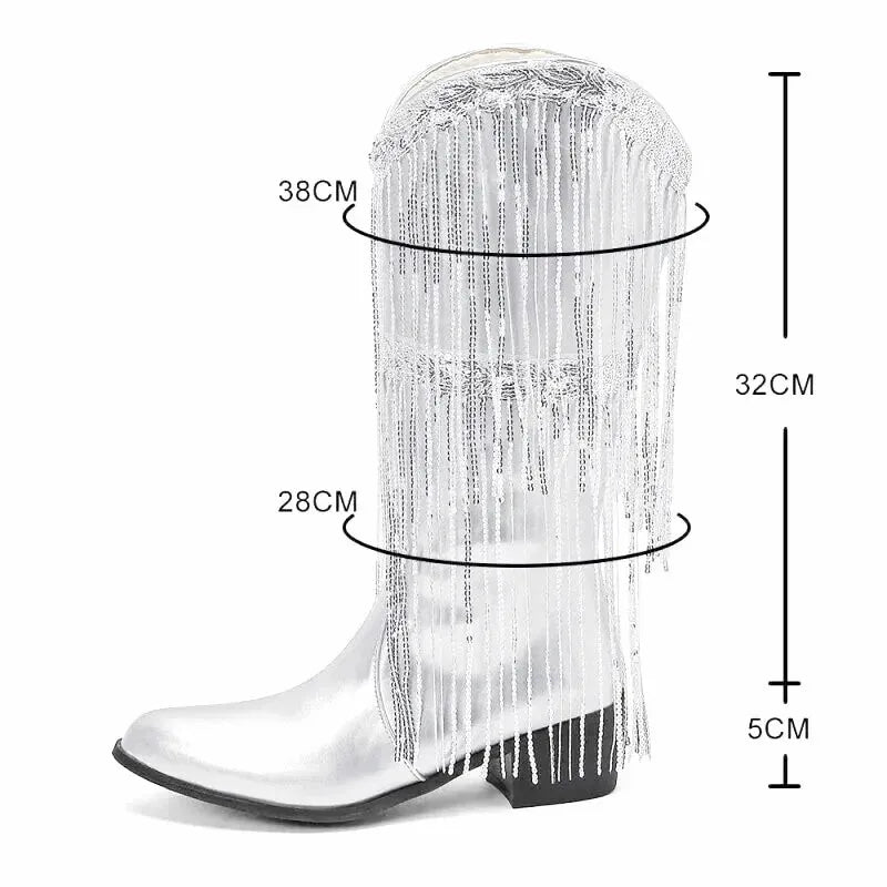 TAMMIE Cowgirl Boots - Yehaw | Silver - Yehaw