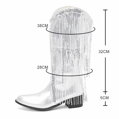 TAMMIE Cowgirl Boots - Yehaw | Silver - Yehaw