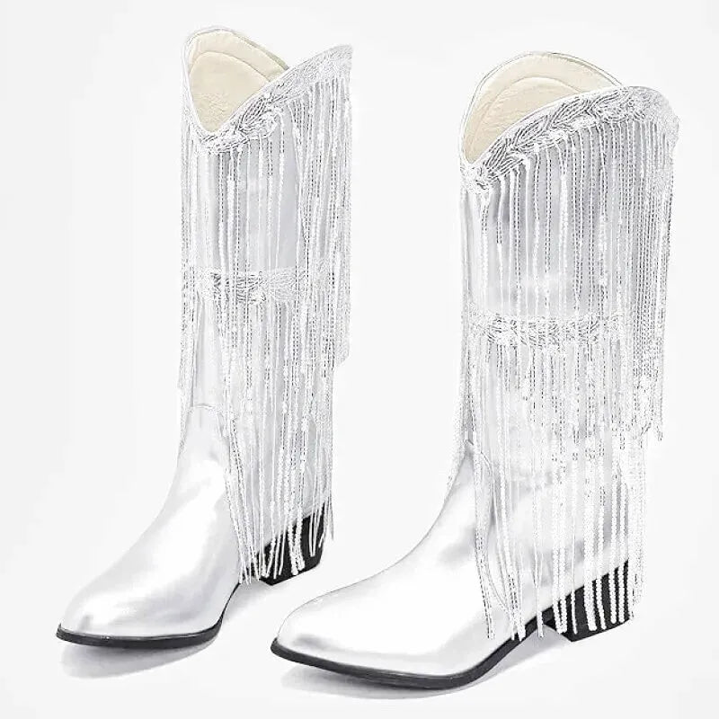 TAMMIE Cowgirl Boots - Yehaw | Silver - Yehaw