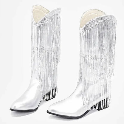 TAMMIE Cowgirl Boots - Yehaw | Silver - Yehaw