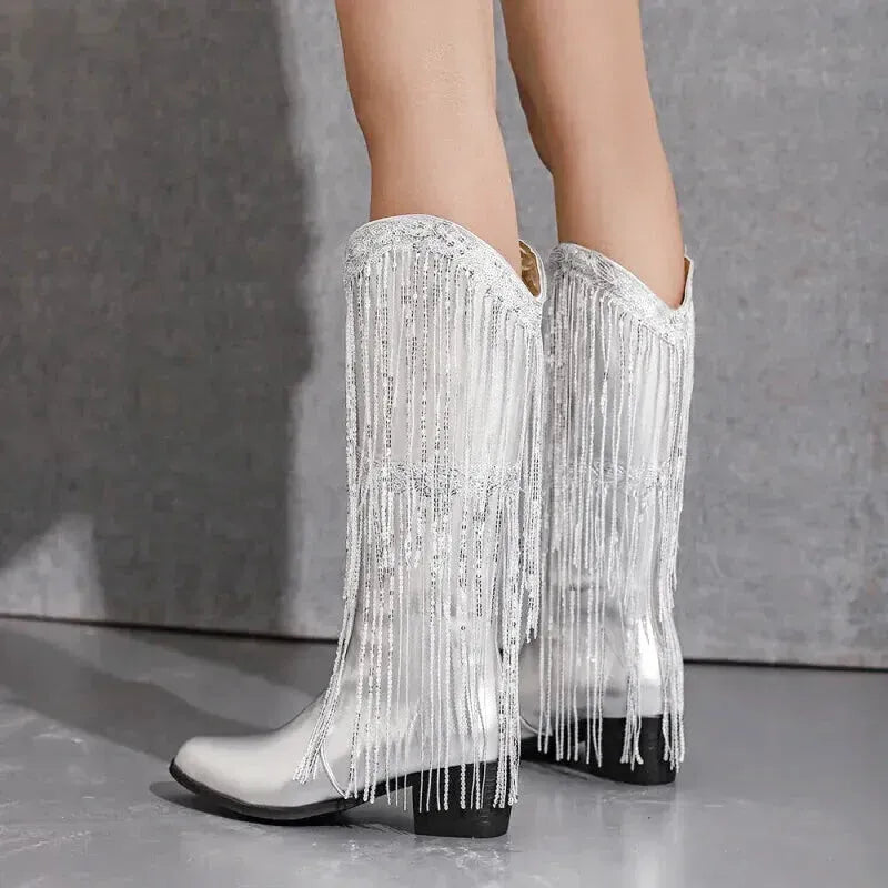 TAMMIE Cowgirl Boots - Yehaw | Silver - Yehaw