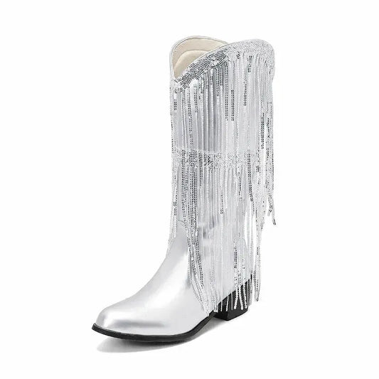 TAMMIE Cowgirl Boots - Yehaw | Silver - Yehaw 