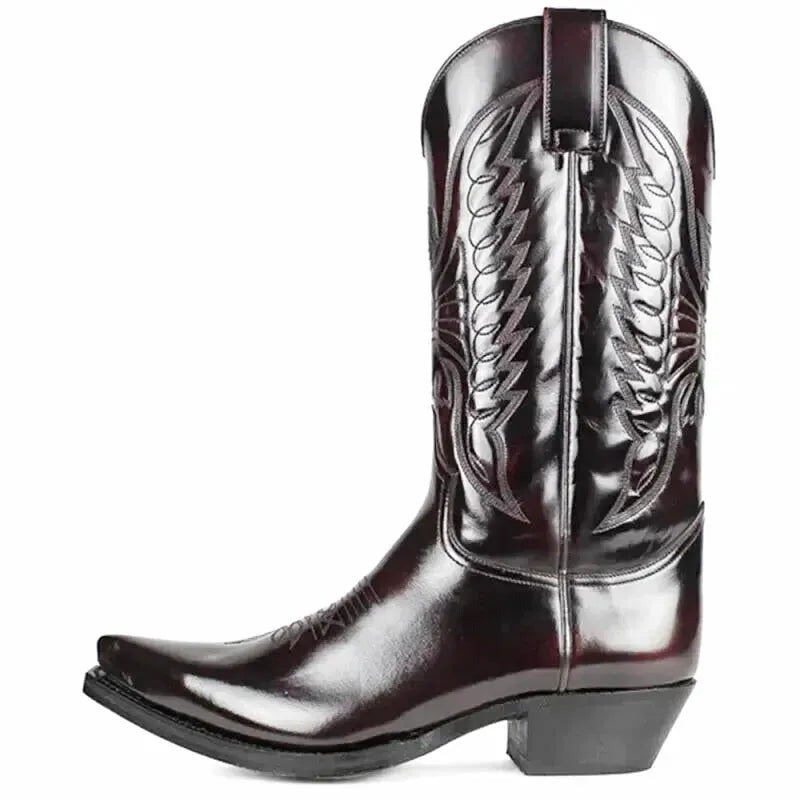 TEDDY Mens Cowboy Boots - Yehaw | Dark Brown - Yehaw