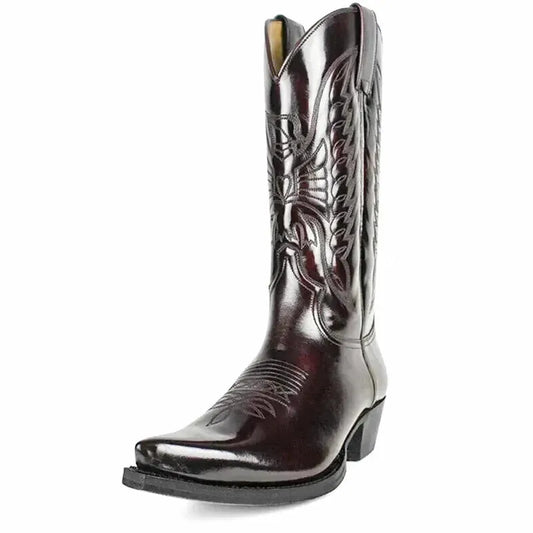 TEDDY Mens Cowboy Boots - Yehaw | Dark Brown - Yehaw