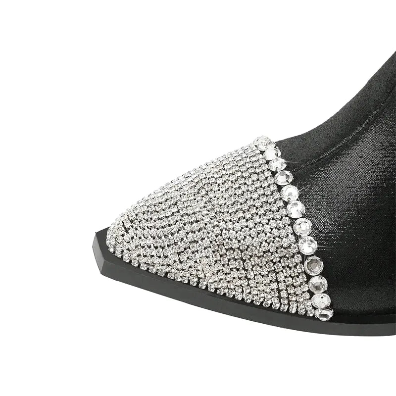 TESSA Cowgirl Boots - Shiny PU leather | Elegance & Stability - Yehaw