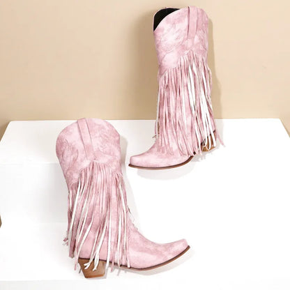 TILLY Cowgirl Boots Fringe - Soft lining | Elegance & Stability - Yehaw
