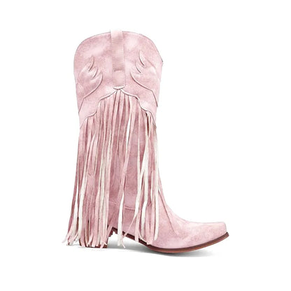 TILLY Cowgirl Boots Fringe - Soft lining | Elegance & Stability - Yehaw