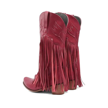 TILLY Cowgirl Boots Fringe - Soft lining | Elegance & Stability - Yehaw