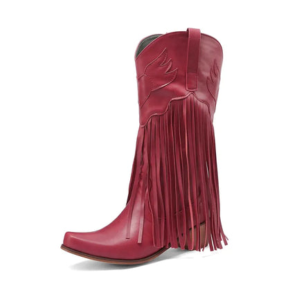 TILLY Cowgirl Boots Fringe - Soft lining | Elegance & Stability - Yehaw