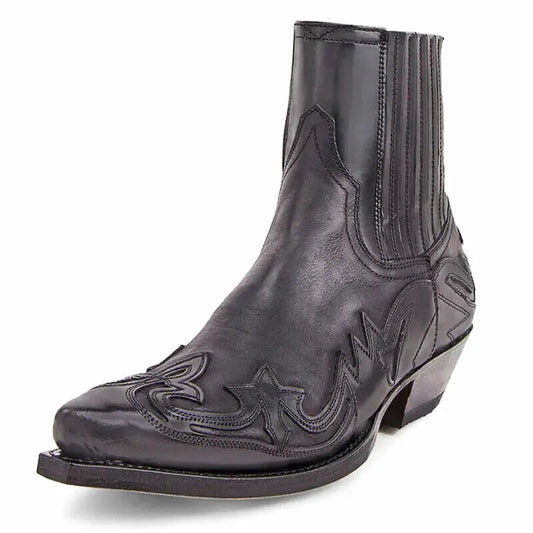 TOMMY Mens Cowboy Boots - Yehaw | Black - Yehaw 