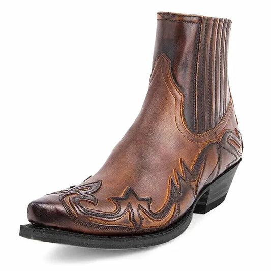TOMMY Mens Cowboy Boots - Yehaw | Brown - Yehaw