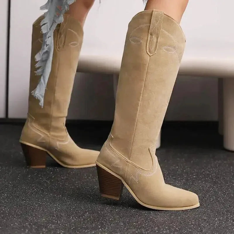 VERA Cowgirl Boots - Yehaw | Beige - Yehaw