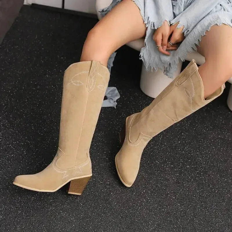 VERA Cowgirl Boots - Yehaw | Beige - Yehaw